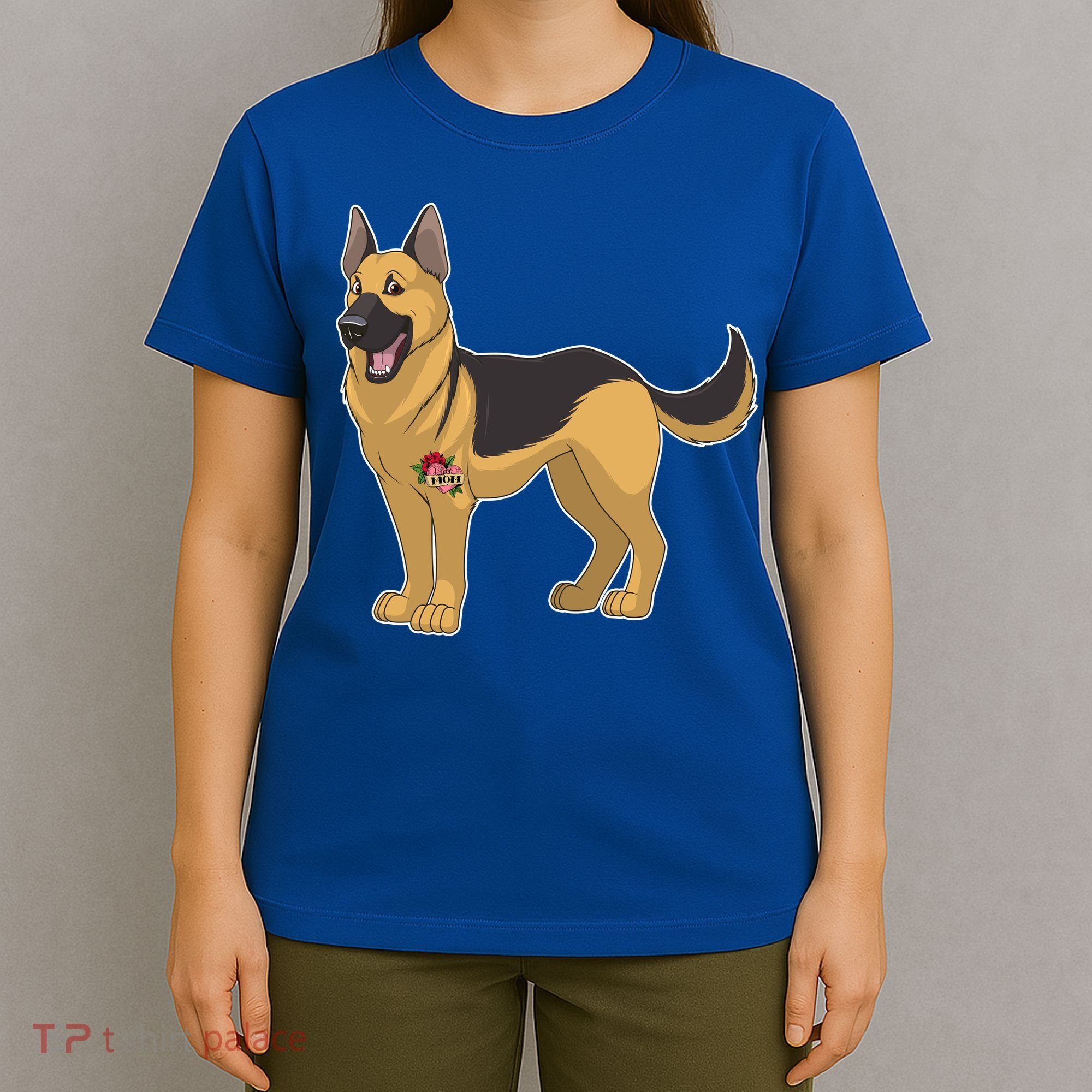 I Love Mom Tattoo German Shepard T-Shirt