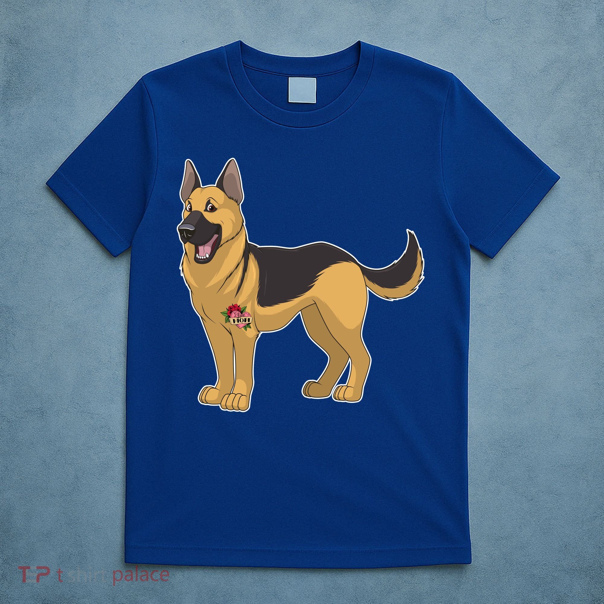 I Love Mom Tattoo German Shepard T-Shirt