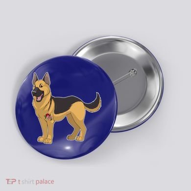 I Love Mom Tattoo German Shepard Button