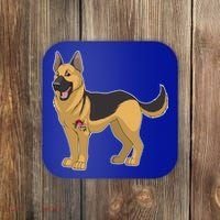 I Love Mom Tattoo German Shepard Coaster thumb 0