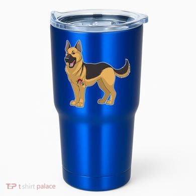 I Love Mom Tattoo German Shepard Tumbler