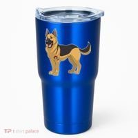 I Love Mom Tattoo German Shepard Tumbler thumb 0