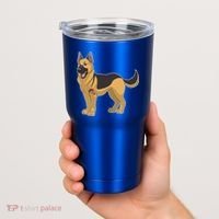 I Love Mom Tattoo German Shepard Tumbler thumb 2