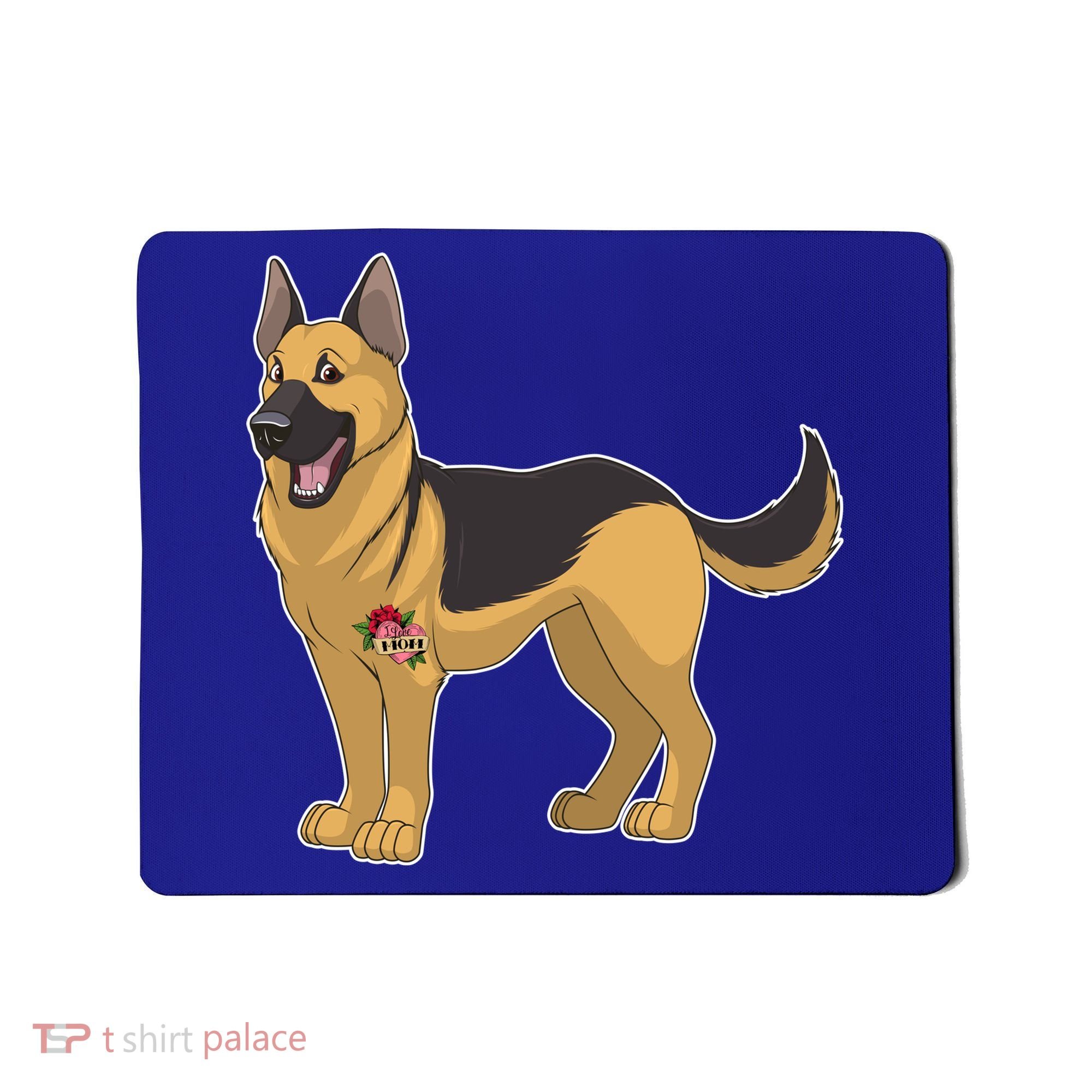I Love Mom Tattoo German Shepard Mousepad
