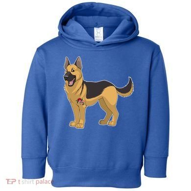 I Love Mom Tattoo German Shepard Toddler Hoodie