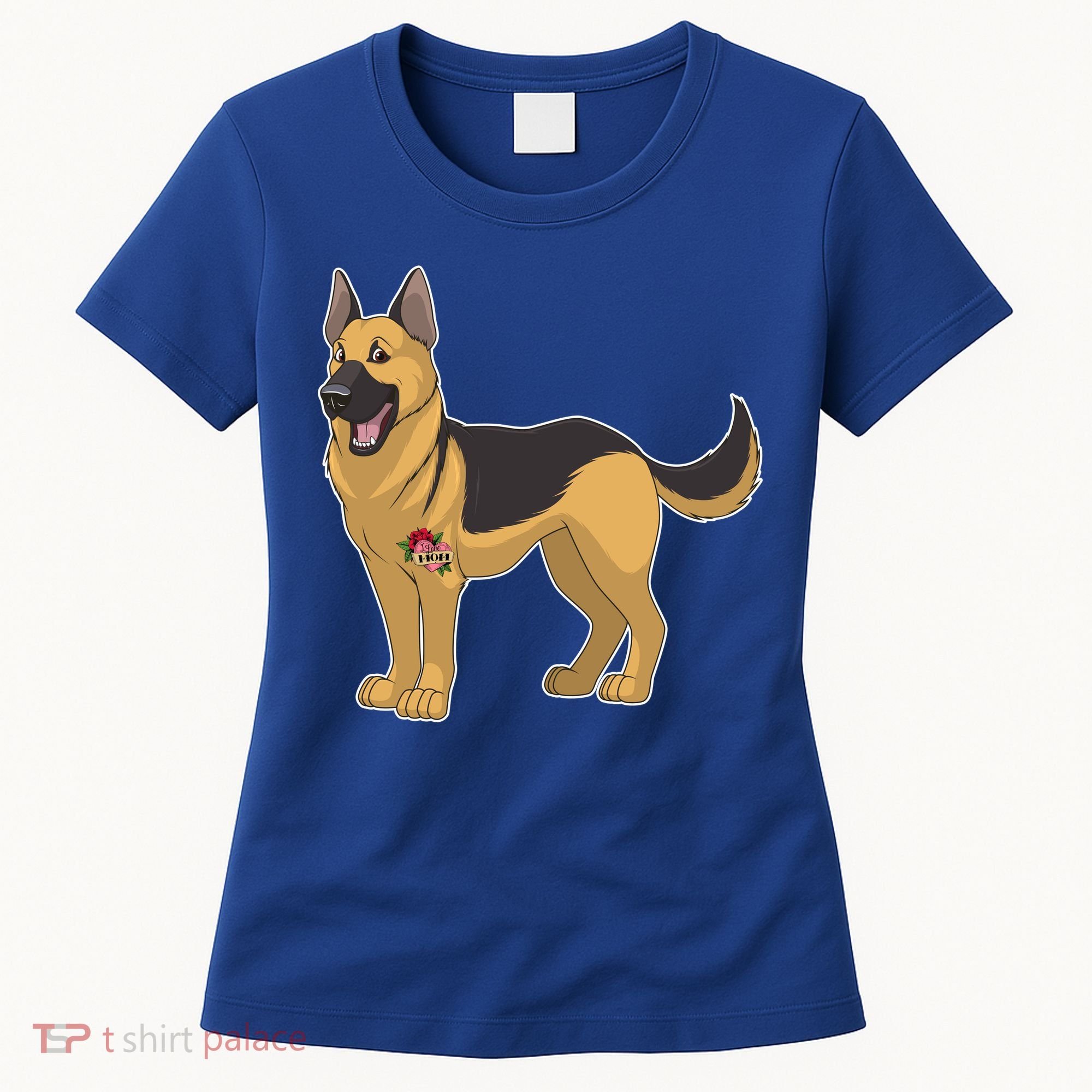 I Love Mom Tattoo German Shepard Women's T-Shirt