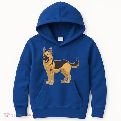 I Love Mom Tattoo German Shepard Kids Hoodie