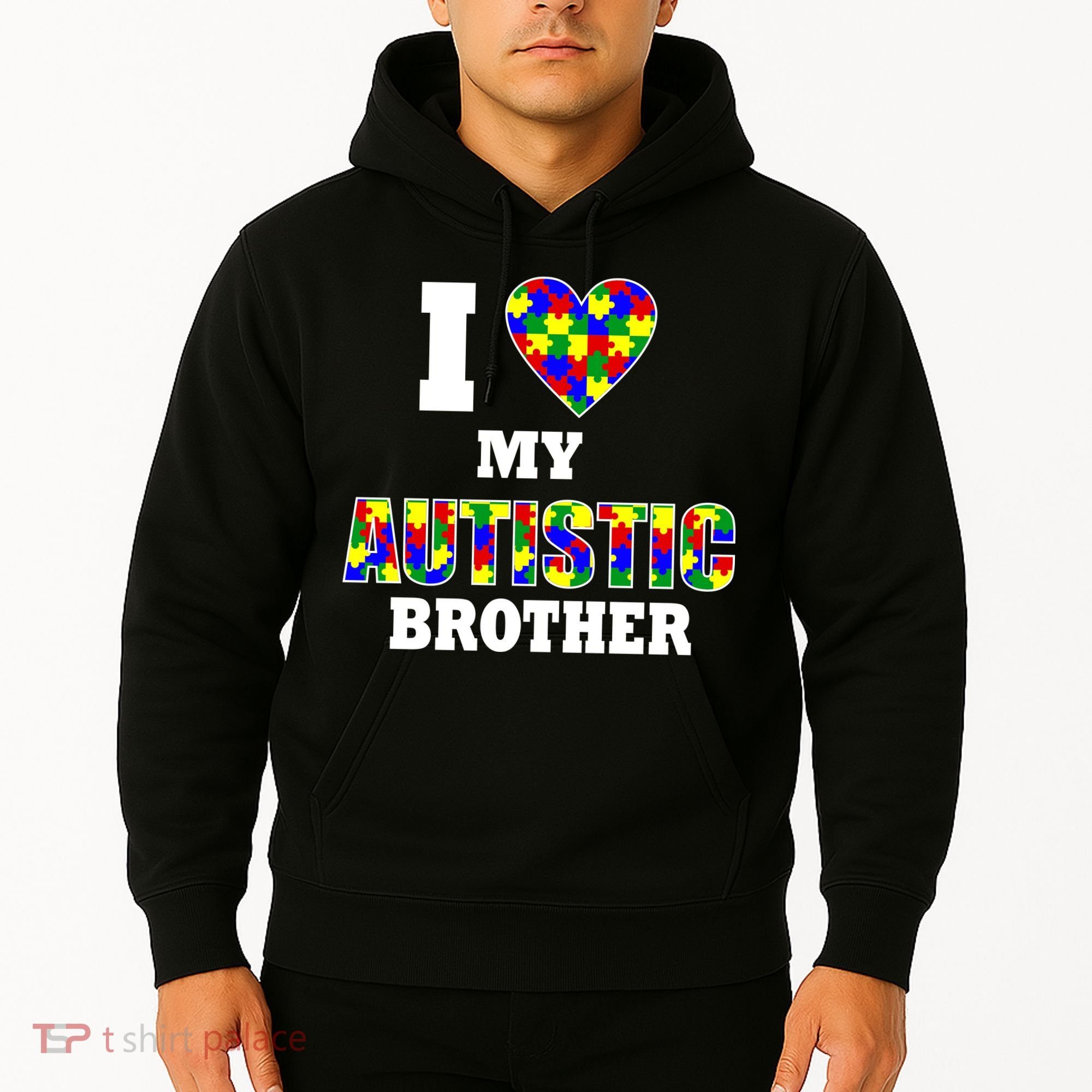 I Love My Autistic Brother Autism Hoodie