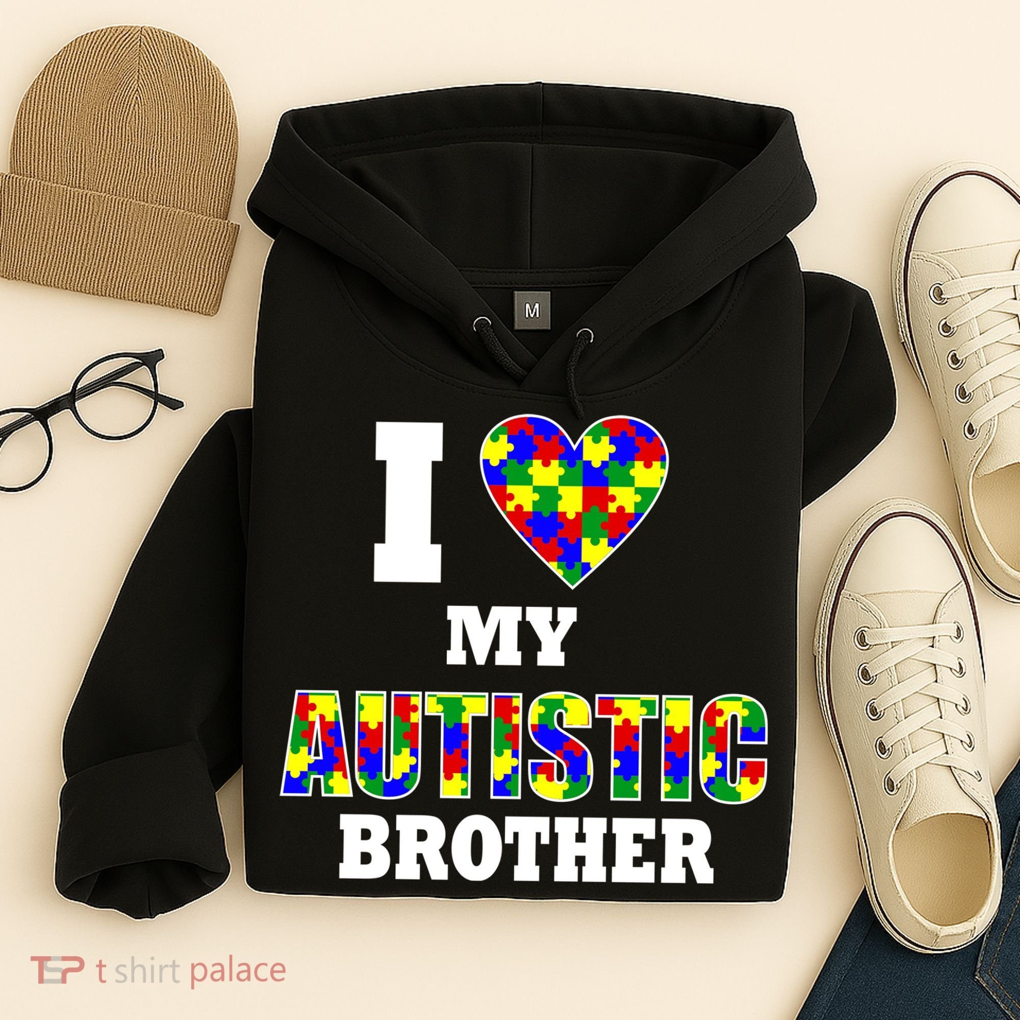 I Love My Autistic Brother Autism Hoodie