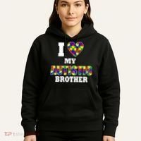 I Love My Autistic Brother Autism Hoodie thumb 5