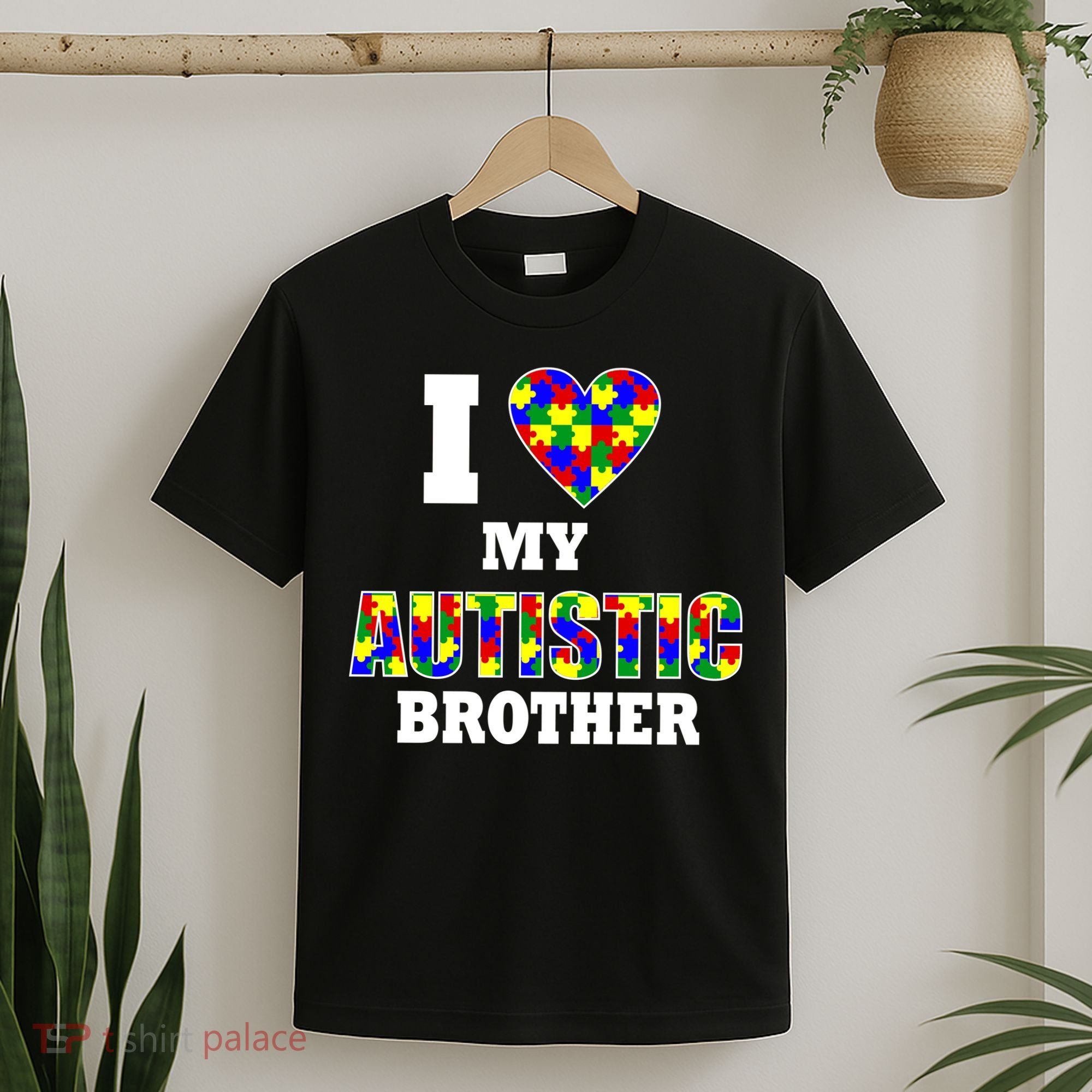 I Love My Autistic Brother Autism T-Shirt