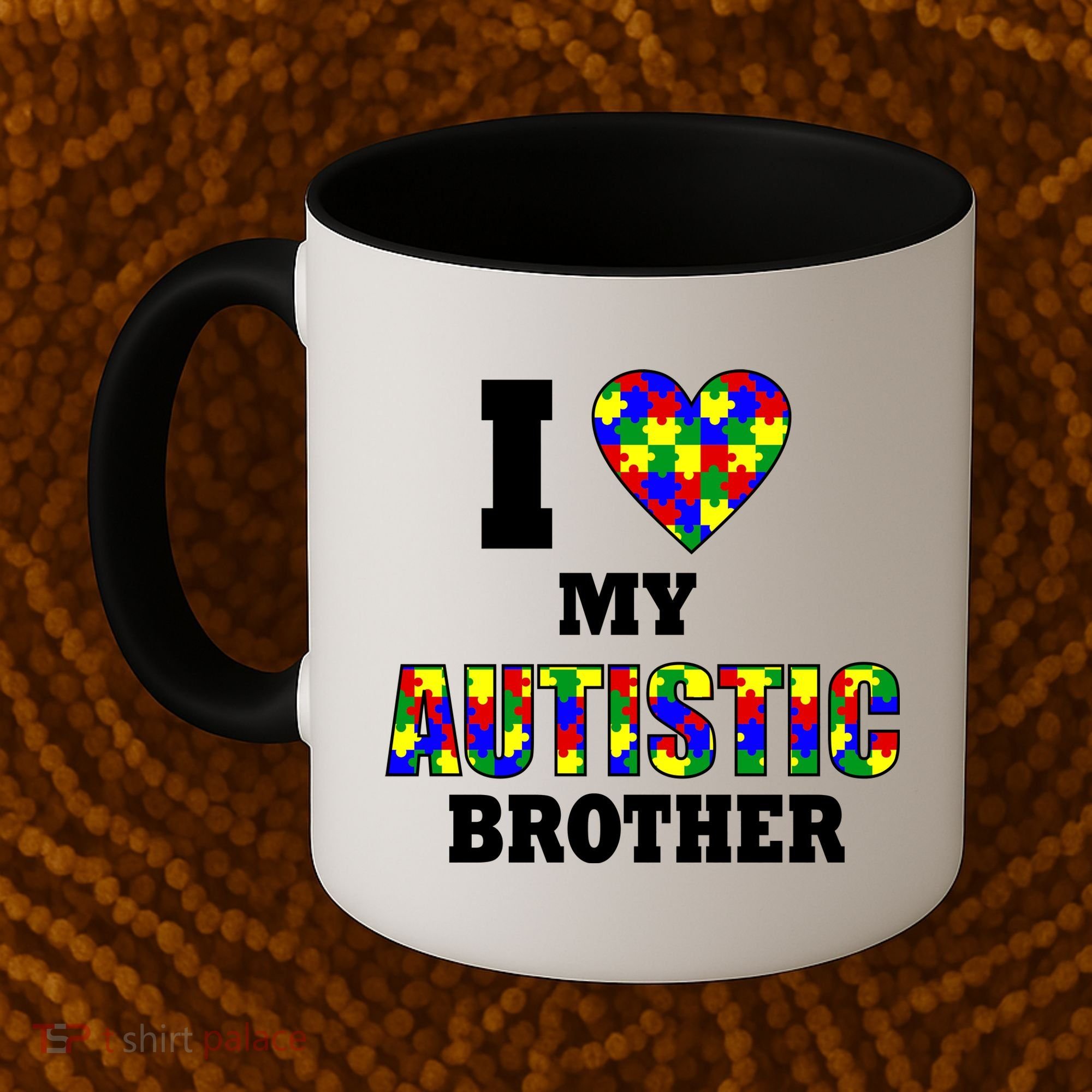 I Love My Autistic Brother Autism Coffee Mug