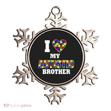 I Love My Autistic Brother Autism Ornament