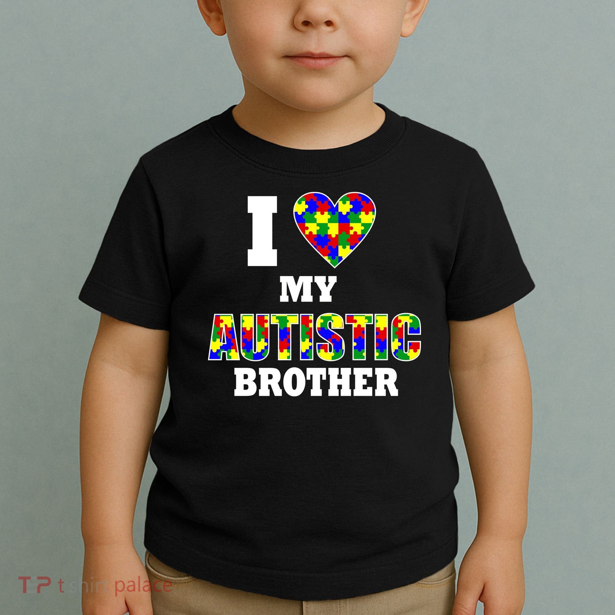 I Love My Autistic Brother Autism Toddler T-Shirt
