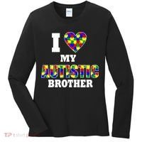 I Love My Autistic Brother Autism Women's Long Sleeve Shirt thumb 0