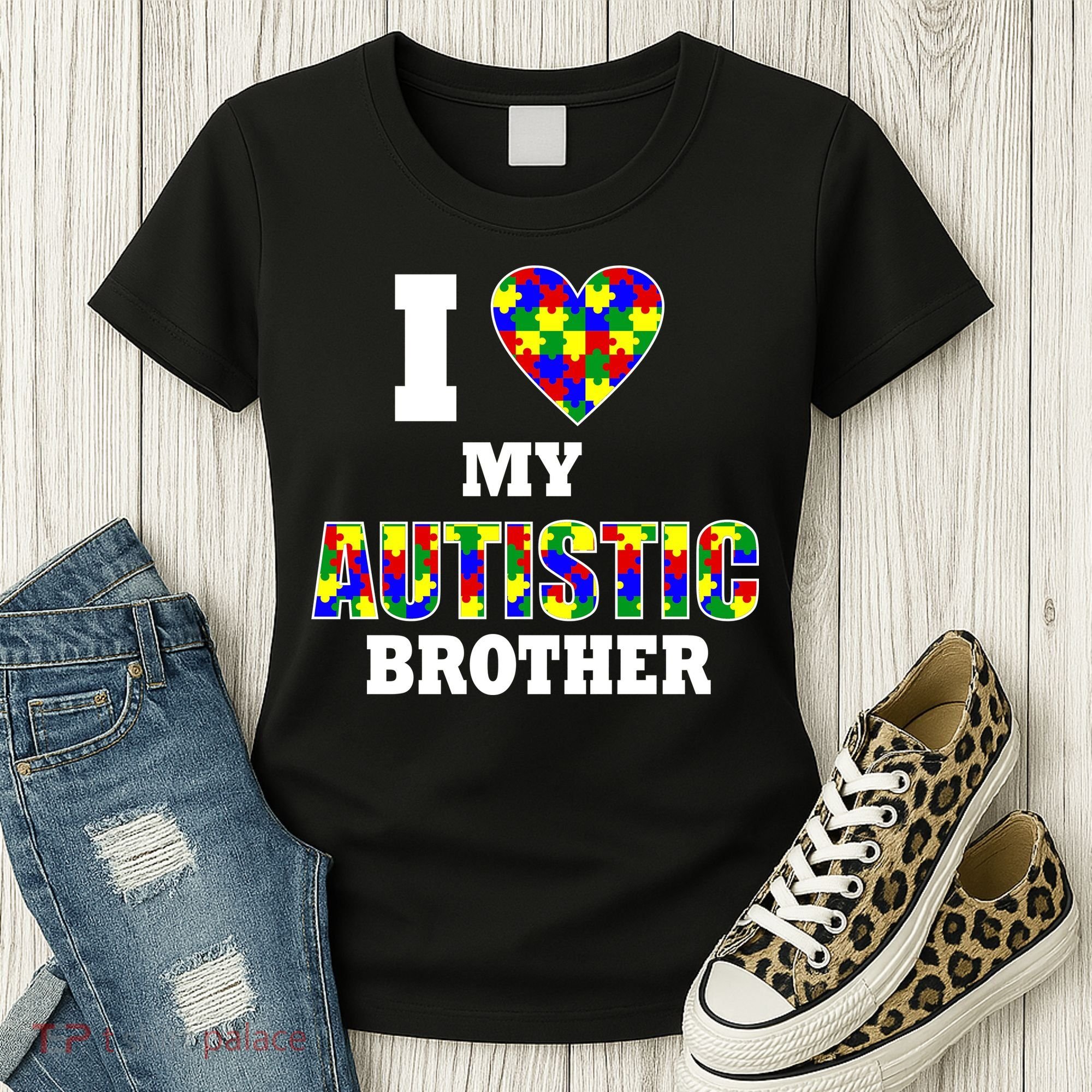 I Love My Autistic Brother Autism Women's T-Shirt