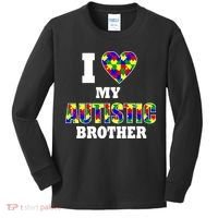 I Love My Autistic Brother Autism Kids Long Sleeve Shirt thumb 0