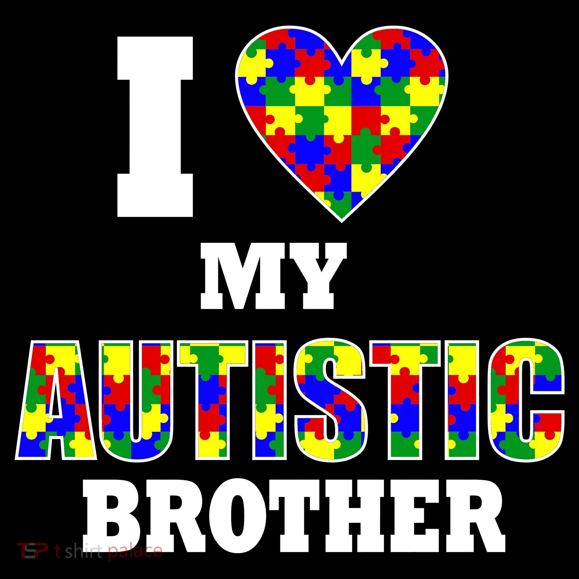 I Love My Autistic Brother Autism Tote Bag