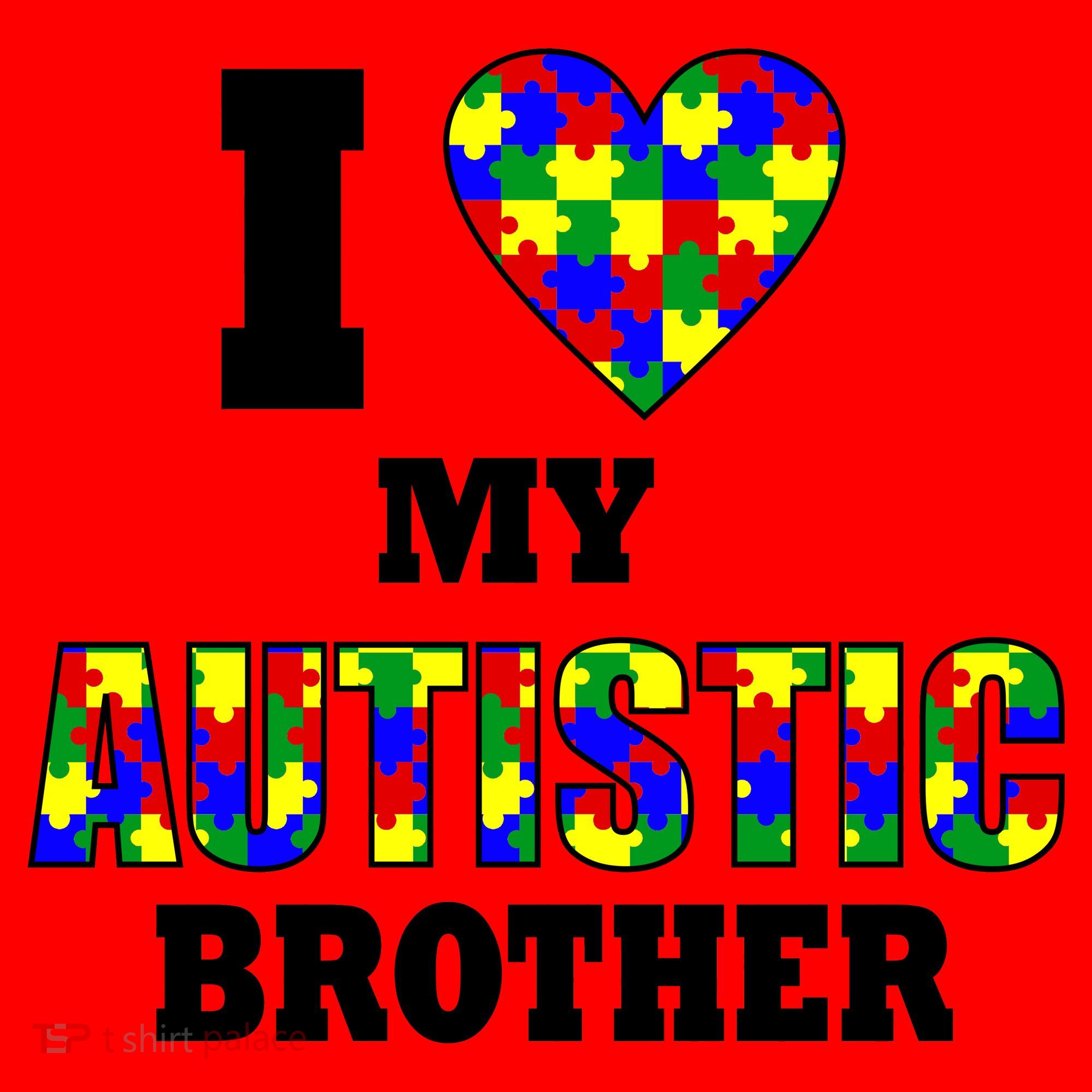 I Love My Autistic Brother Autism Santa Hat