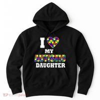 I Love My Autistic Daughter Autism Hoodie thumb 0
