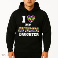 I Love My Autistic Daughter Autism Hoodie thumb 2