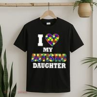 I Love My Autistic Daughter Autism T-Shirt thumb 2