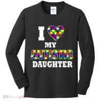 I Love My Autistic Daughter Autism Kids Long Sleeve Shirt thumb 0