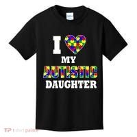 I Love My Autistic Daughter Autism Kids T-Shirt thumb 0