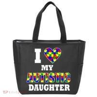 I Love My Autistic Daughter Autism Tote Bag thumb 0