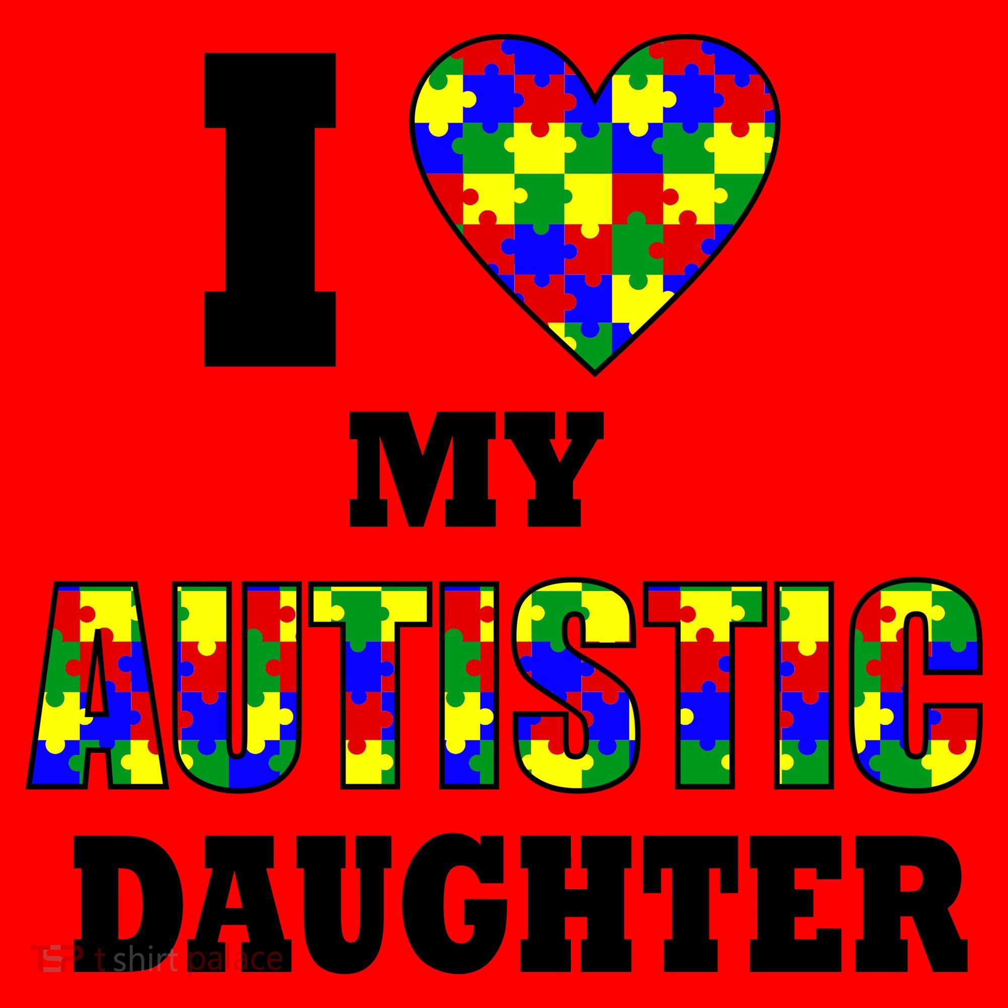 I Love My Autistic Daughter Autism Santa Hat