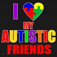 I Love My Autistic Friends Backpack thumb 2