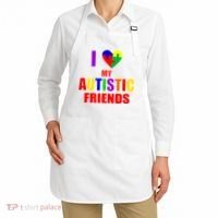 I Love My Autistic Friends Apron thumb 2