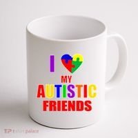 I Love My Autistic Friends Coffee Mug thumb 1