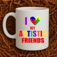 I Love My Autistic Friends Coffee Mug thumb 2