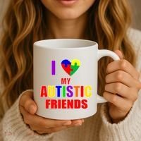 I Love My Autistic Friends Coffee Mug thumb 3