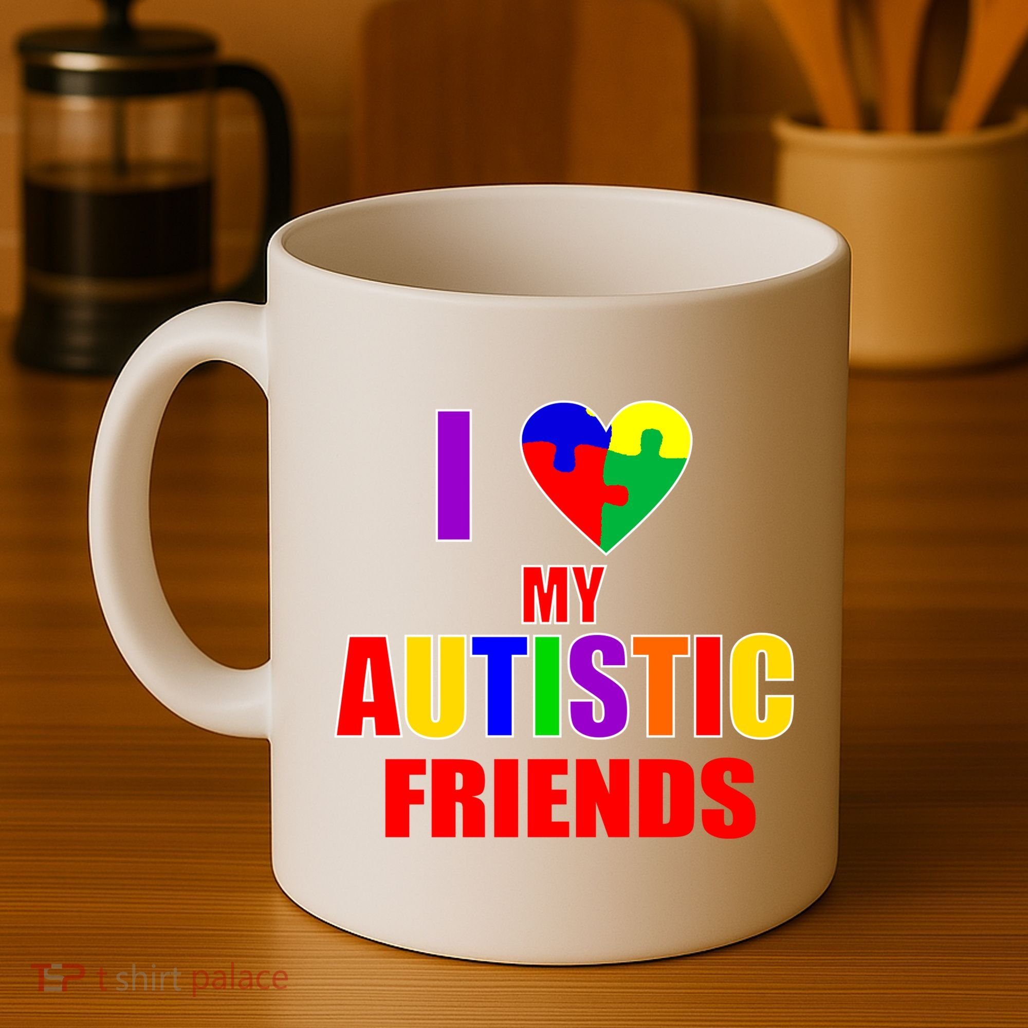I Love My Autistic Friends Coffee Mug