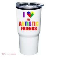 I Love My Autistic Friends Tumbler thumb 0