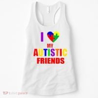 I Love My Autistic Friends Women's Tank Top thumb 0