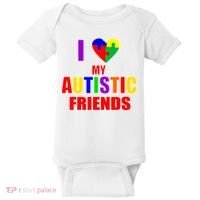 I Love My Autistic Friends Baby Bodysuit thumb 0