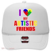 I Love My Autistic Friends Hat thumb 0