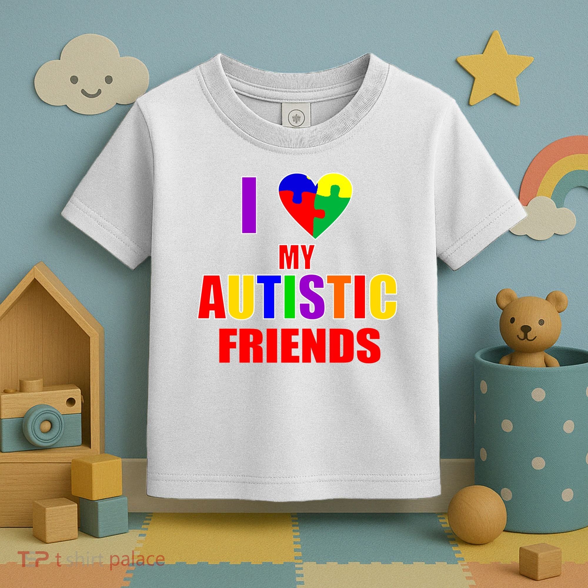 I Love My Autistic Friends Toddler T-Shirt