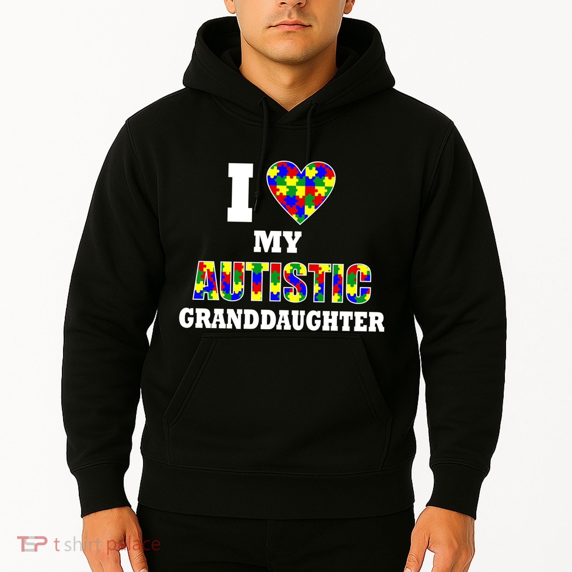I Love My Autistic Granddaughter Autism Hoodie