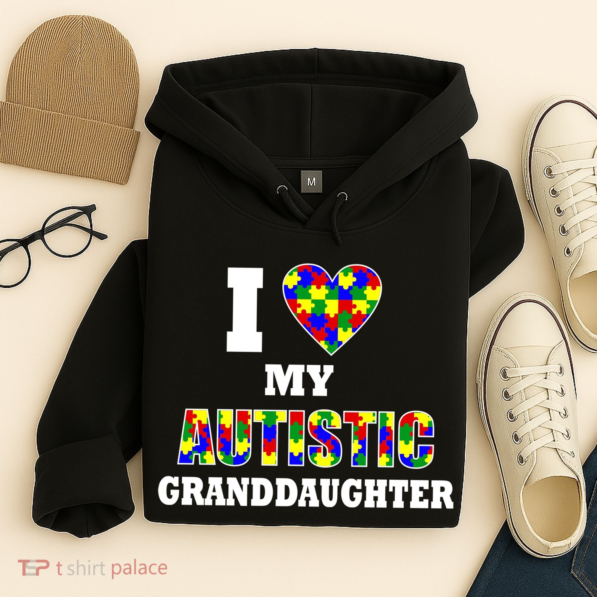 I Love My Autistic Granddaughter Autism Hoodie
