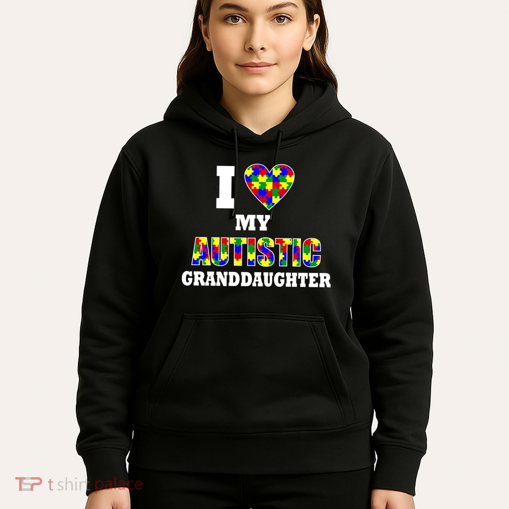 I Love My Autistic Granddaughter Autism Hoodie
