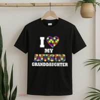 I Love My Autistic Granddaughter Autism T-Shirt thumb 2