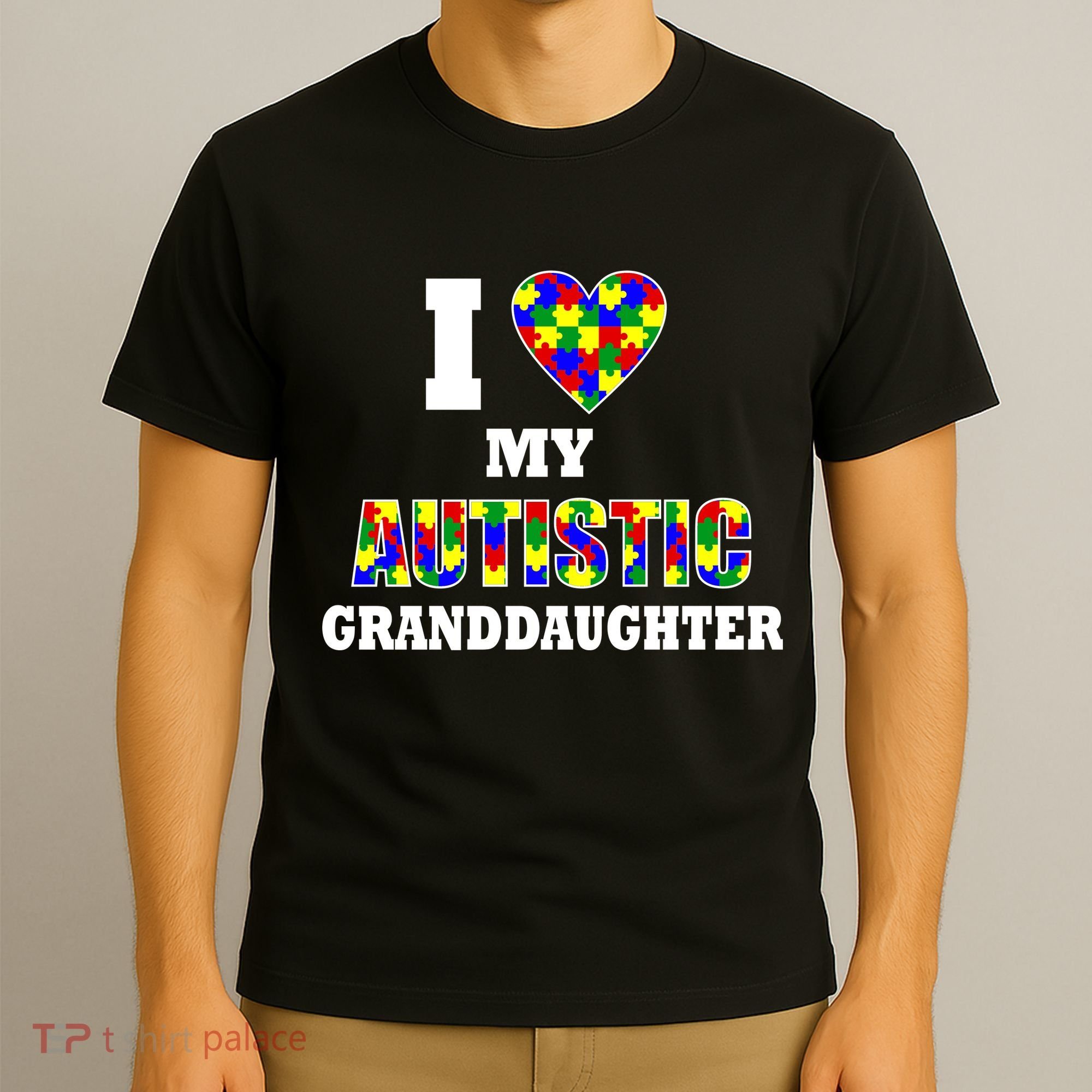 I Love My Autistic Granddaughter Autism T-Shirt