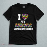 I Love My Autistic Granddaughter Autism T-Shirt thumb 5