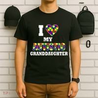 I Love My Autistic Granddaughter Autism T-Shirt thumb 6