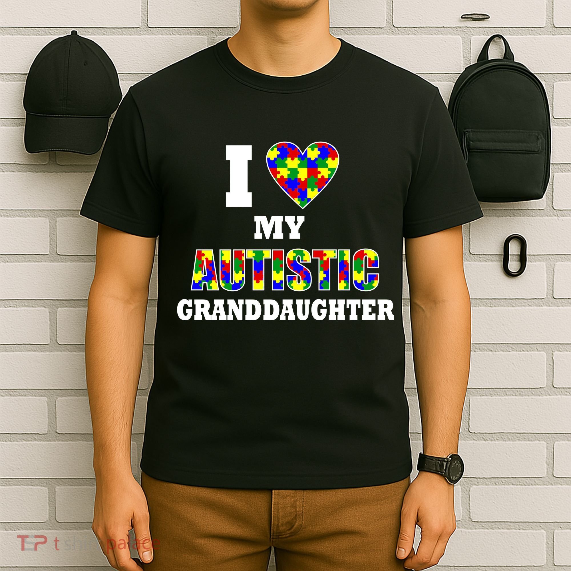 I Love My Autistic Granddaughter Autism T-Shirt