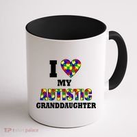 I Love My Autistic Granddaughter Autism Coffee Mug thumb 1